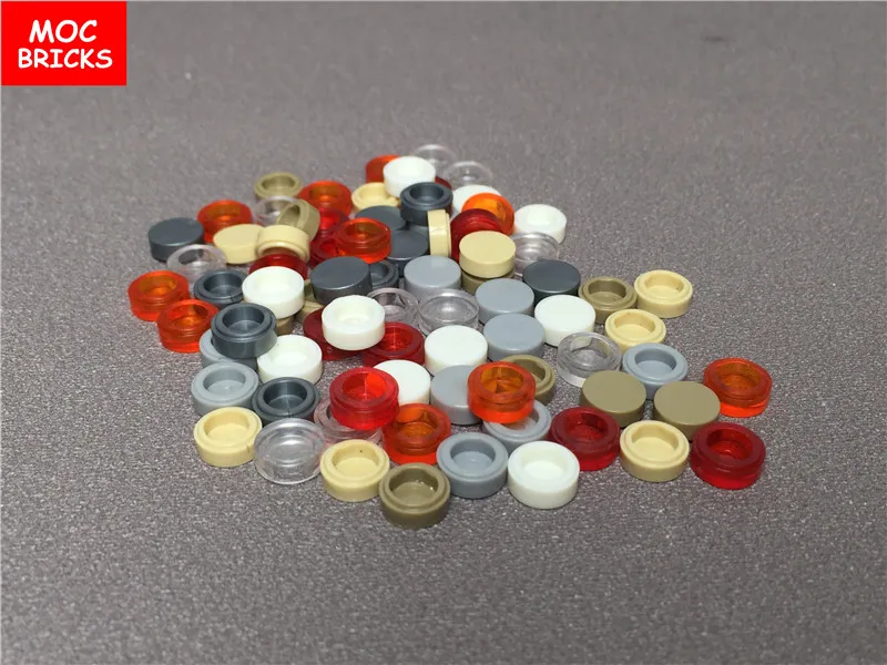 20 шт./лот MOC кирпичи красочная круглая плитка 1x1 подходит для 98138 DIY | Блочные конструкторы -32890497676
