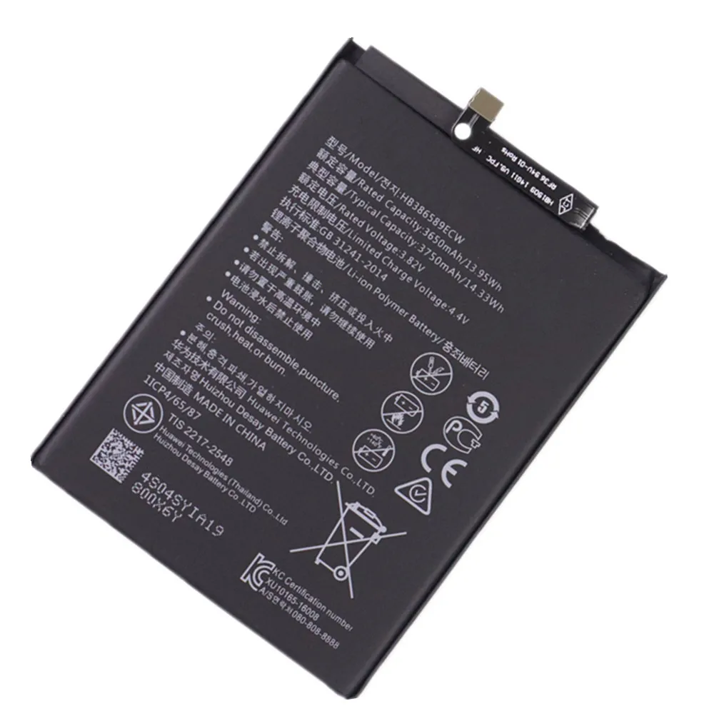 hb386589ecw battery for huawei p10 plusnova 3 4nova 5tmate 20 litehonor 8x 20 20shonor playhonor view 10 phone battery free global shipping