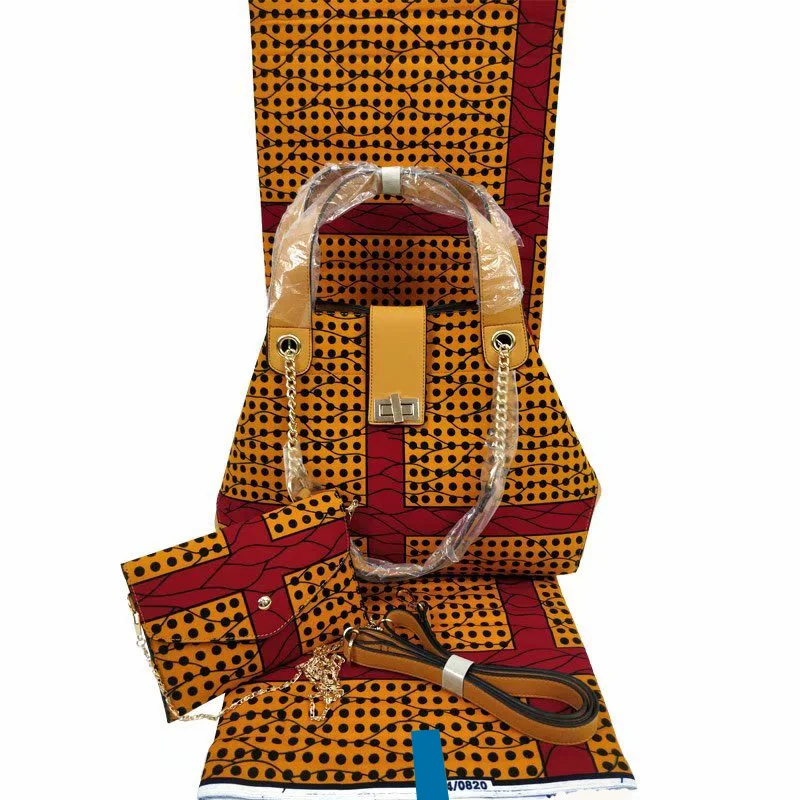 Высокое качество африканская мода Набор сумок энакра подходящая восковая ткань
