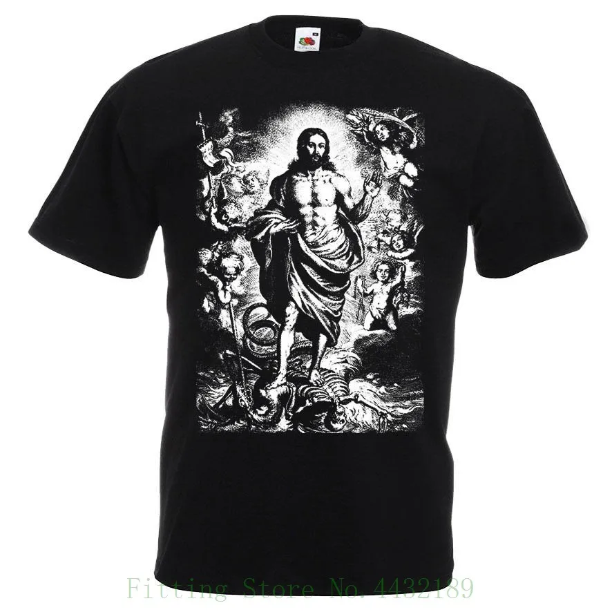 Футболка с изображением Иисуса триумнатора смерти католический христианский