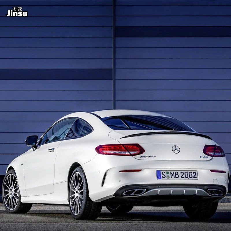 C205 c63 Стиль углеродного волокна багажник задний спойлер для Benz C class c200 c220 c250 coupe 2