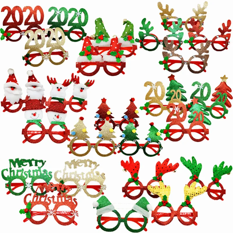 Рождественские креативные вечерние очки забавные без рамки для фотосессии