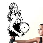 Виниловая наклейка на стену Slim Girl, весы для похудения, домашний декор, украшение для спальни, гостиной, фитнеса, панно для клуба, спорт
