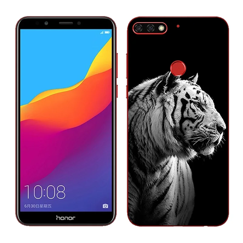 Для Huawei Honor 7C Aum-L41 черный матовый чехол для телефона окрашенный Мягкий