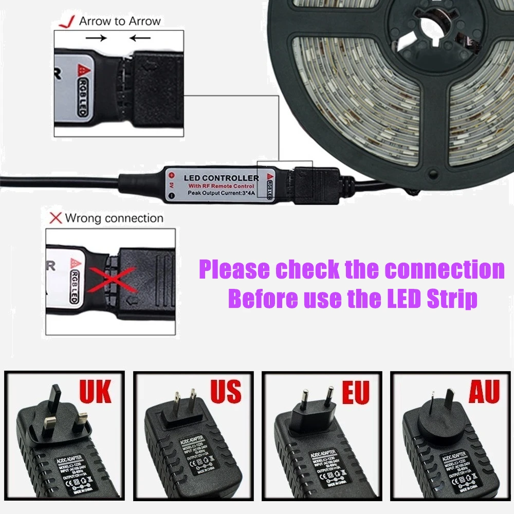 

Tuya LED Strips Light RGB5050/2835 Ribbon Flexible Diode SMD Luces Lamp Smart Wifi Bluetooth Controller Work With Alexa Google