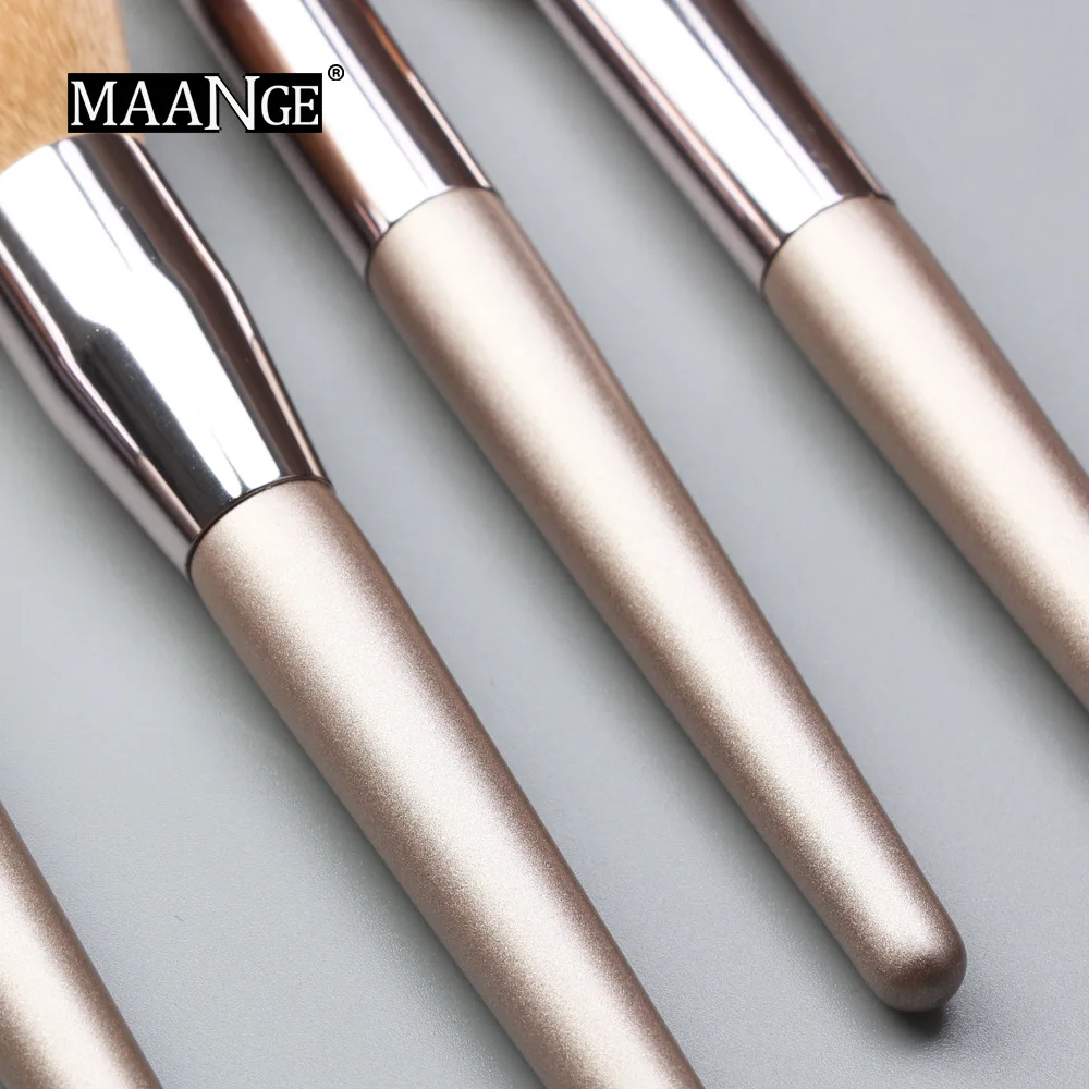 10pcs/set Champagne Makeup Brushes Set for Cosmetic Foundation Powder Blush Eyeshadow Blending Make Up Brush Beauty Tool | Красота и