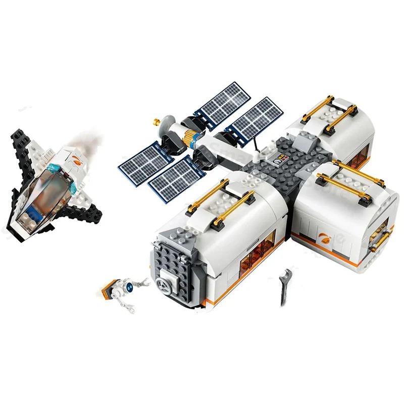 

11386 NEW City Series Lunar Space Station Exploration Model Building Blocks Sets Bricks Rocket Model Children Toys Gifts