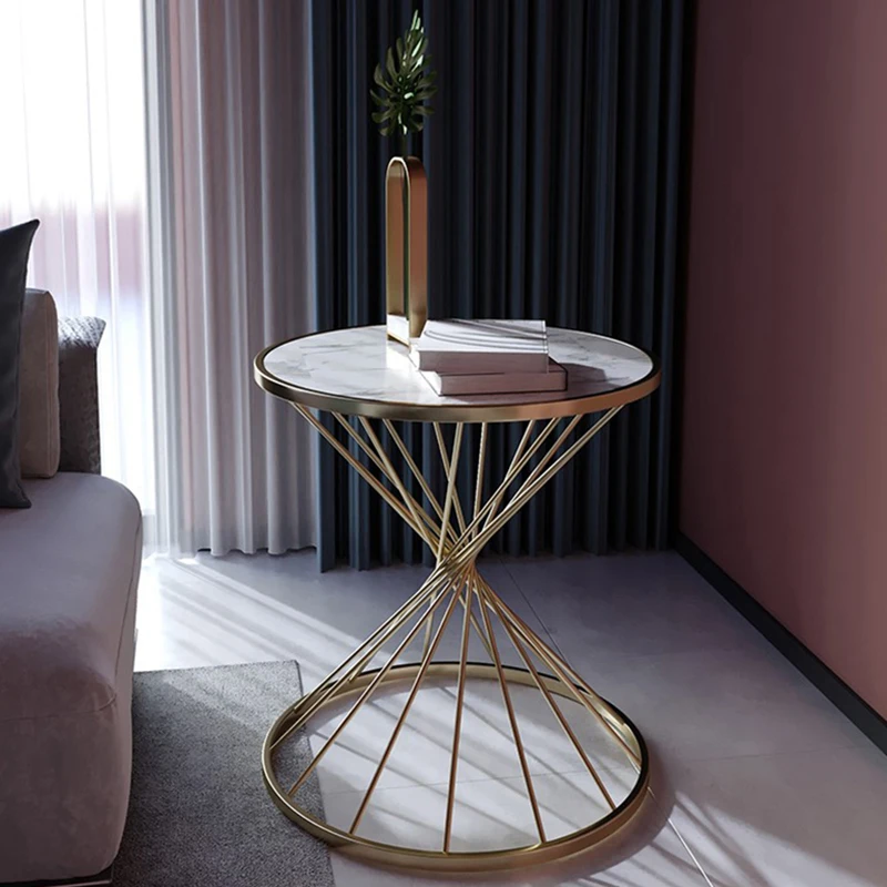 Скандинавский чистый красный креативный Круглый Маленький журнальный столик