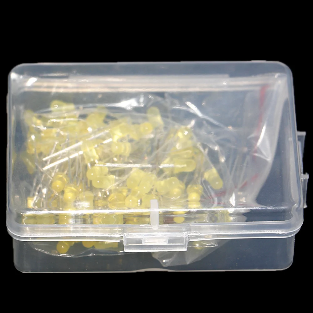 100 шт./кор. 3 мм светодиодный набор сортированных диодов белого и зеленого цвета