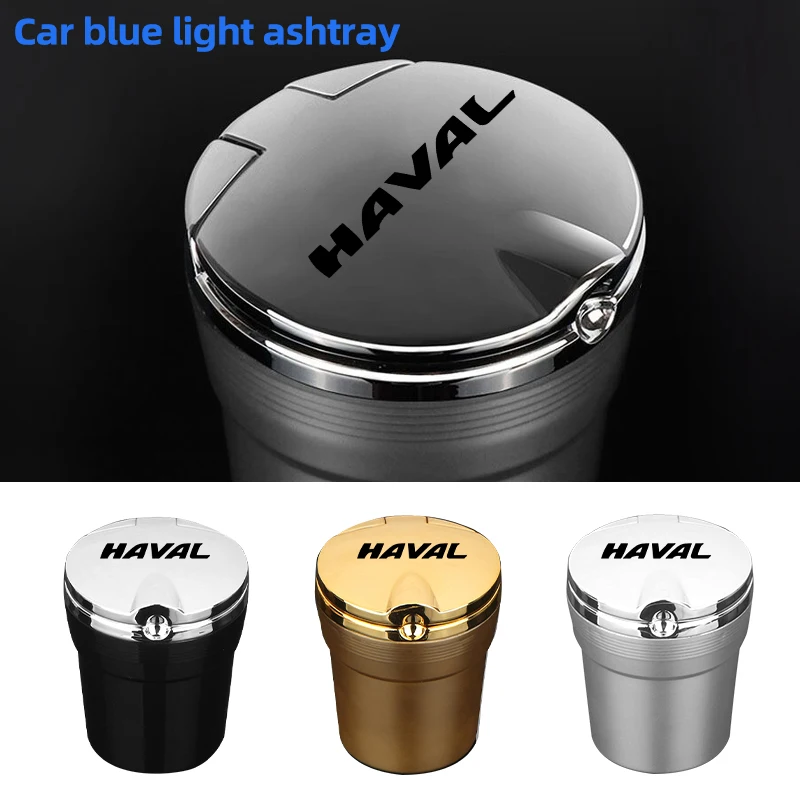 

For Great Wall Haval/Hover H1 H2 H6 H7 H4 H9 F5 F7 F9 H2S With Led Lights car Logo Cup holder ashtray Creative cigarette dustbin