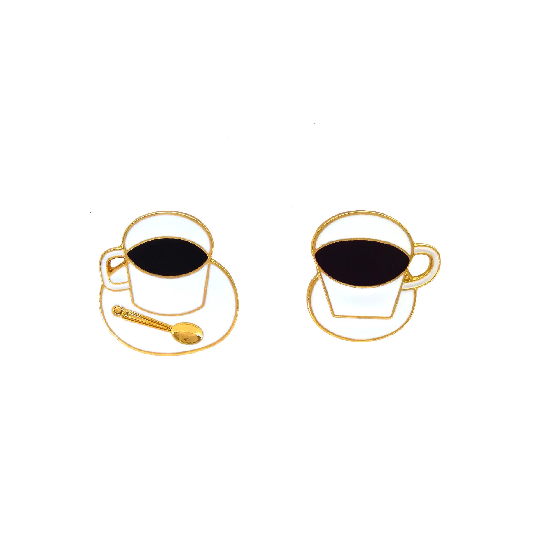 

Coffee cup Enamel Pin brooch Lapel pin Denim shirt bag Coffee life lovers badge Cartoon Jewelry Creative Gift for Friends