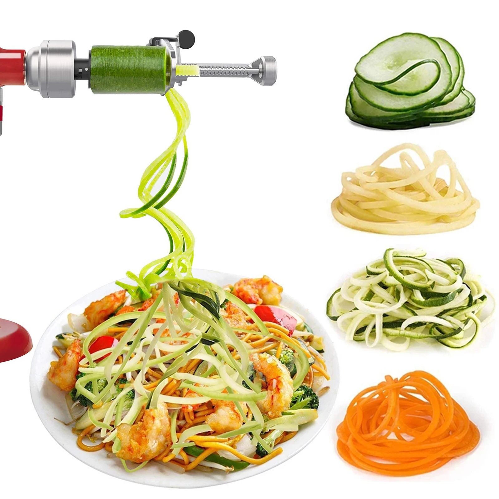 値段 5個セット野菜カッター電気スパイラルフルーツピーラー掃除機、キッチンエイドスタンドミキサーキッチンアクセサリー用