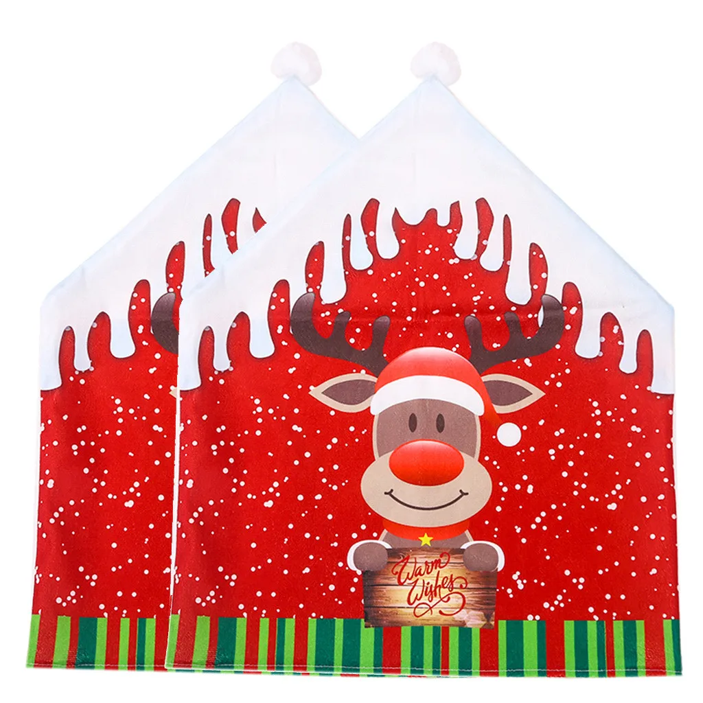 Комплект из 2 предметов милые Mr Mrs Рождество Обеденная сиденья Санта Клаус крышка