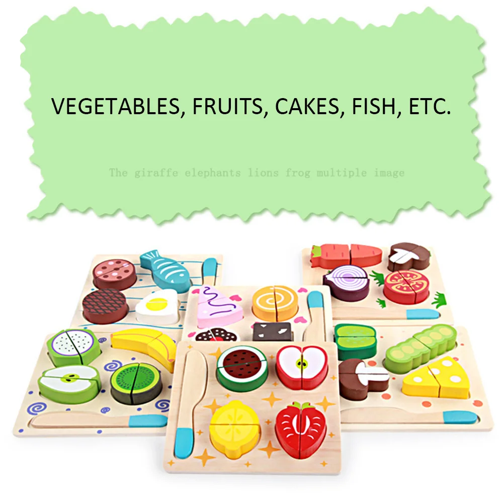 Детские деревянные игрушки Деревянная Кухня резка фруктов и доска для резки