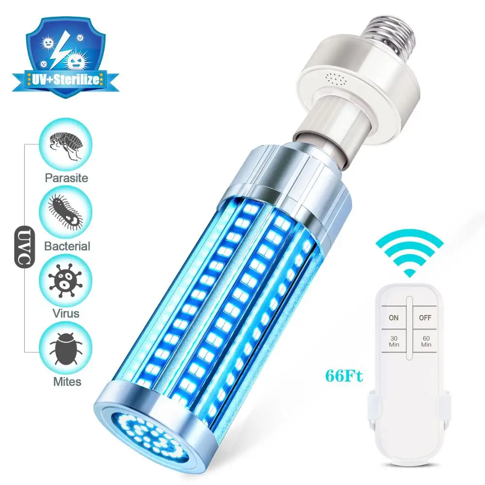 Новая УФ бактерицидная лампа E27 60 Вт UVC ультрафиолетовая кукурузная дезинфекция