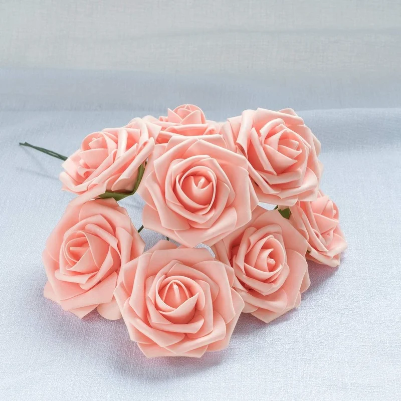 

Artificial Flowers Rose Fake Flowers Foam Rose DIY Wedding Bouquets Home Decorations