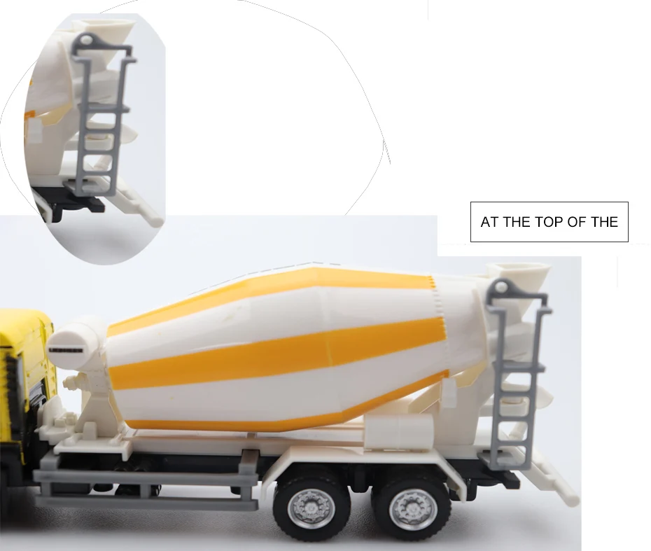 1:32 Diecast Toy Car Engineering Toy Truck High Simulation Toy Car Cement Truck Body Can Be Rotated Toy Car For Children's Gift