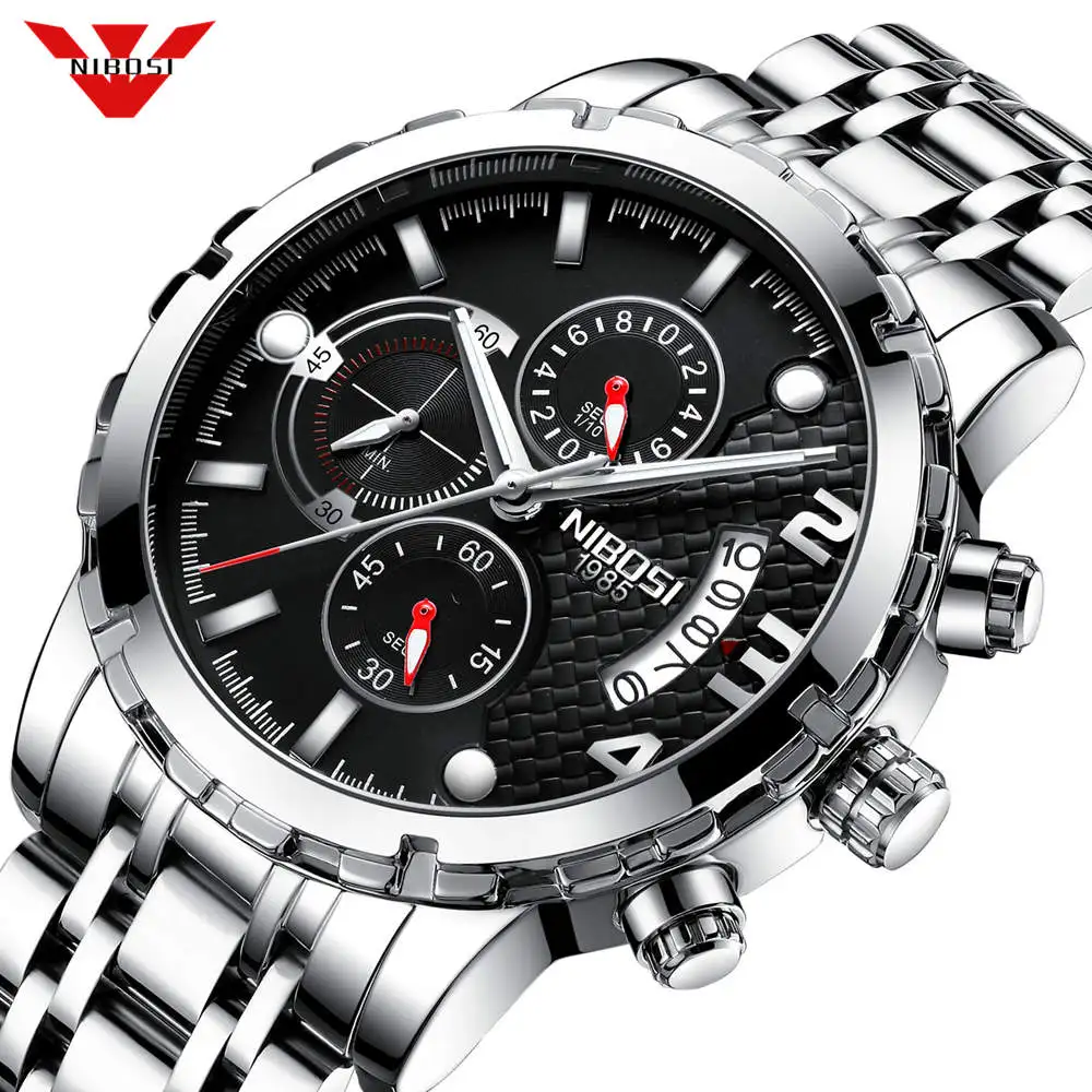 Мужские часы NIBOSI Reloj Hombre 2021 мужские топового бренда роскошные спортивные с