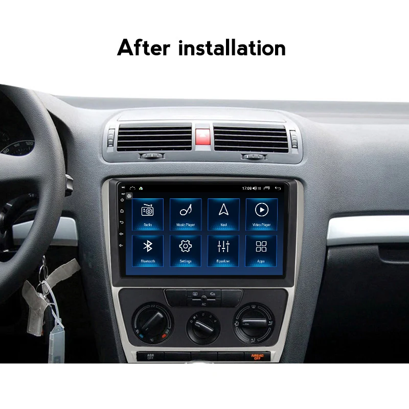 Автомагнитола для Skoda Octavia 2 A5 2008 2009 2010 2011 2012 2013 мультимедийный видеоплеер