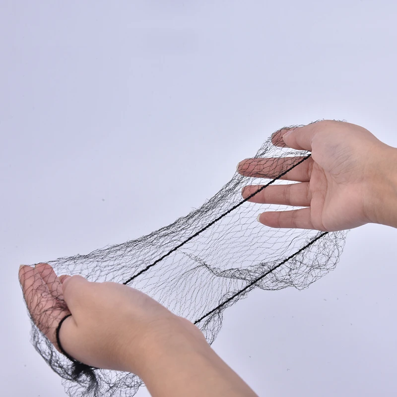 

100Pcs Hairnets Stocking Caps Expand Breathable Hairnets Invisible Elastic Edge Mesh (Black) Hair Nets