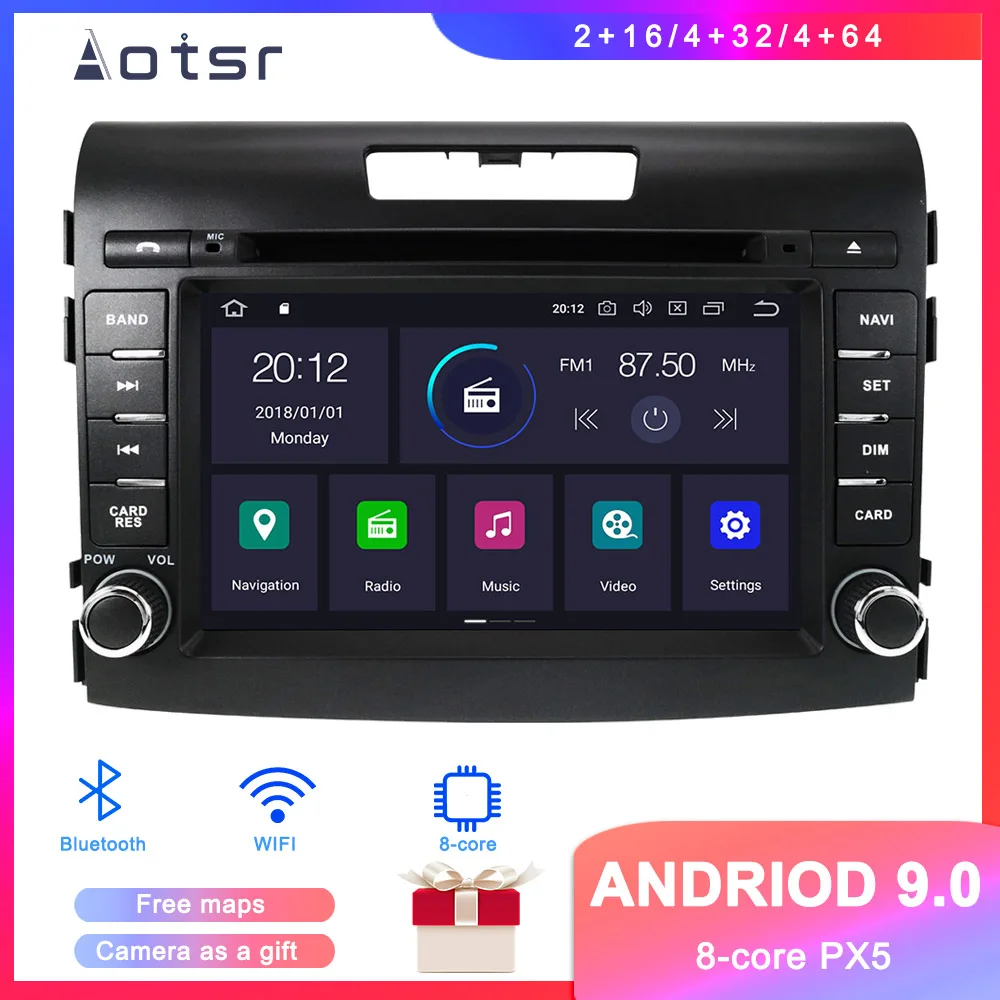 

DSP Android 9,1 GPS навигация автомобильный DVD-плеер для Honda CR-V 2012-2016 автомобильное Стерео Радио мультимедийный плеер головка