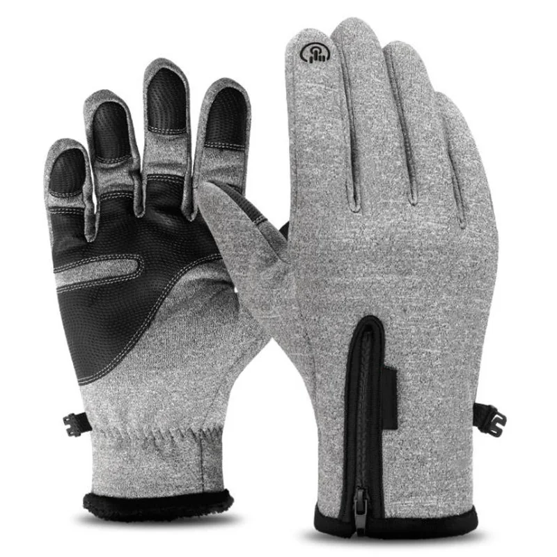 Водонепроницаемые перчатки с сенсорным экраном Зимние флисовые для лыж мужчин
