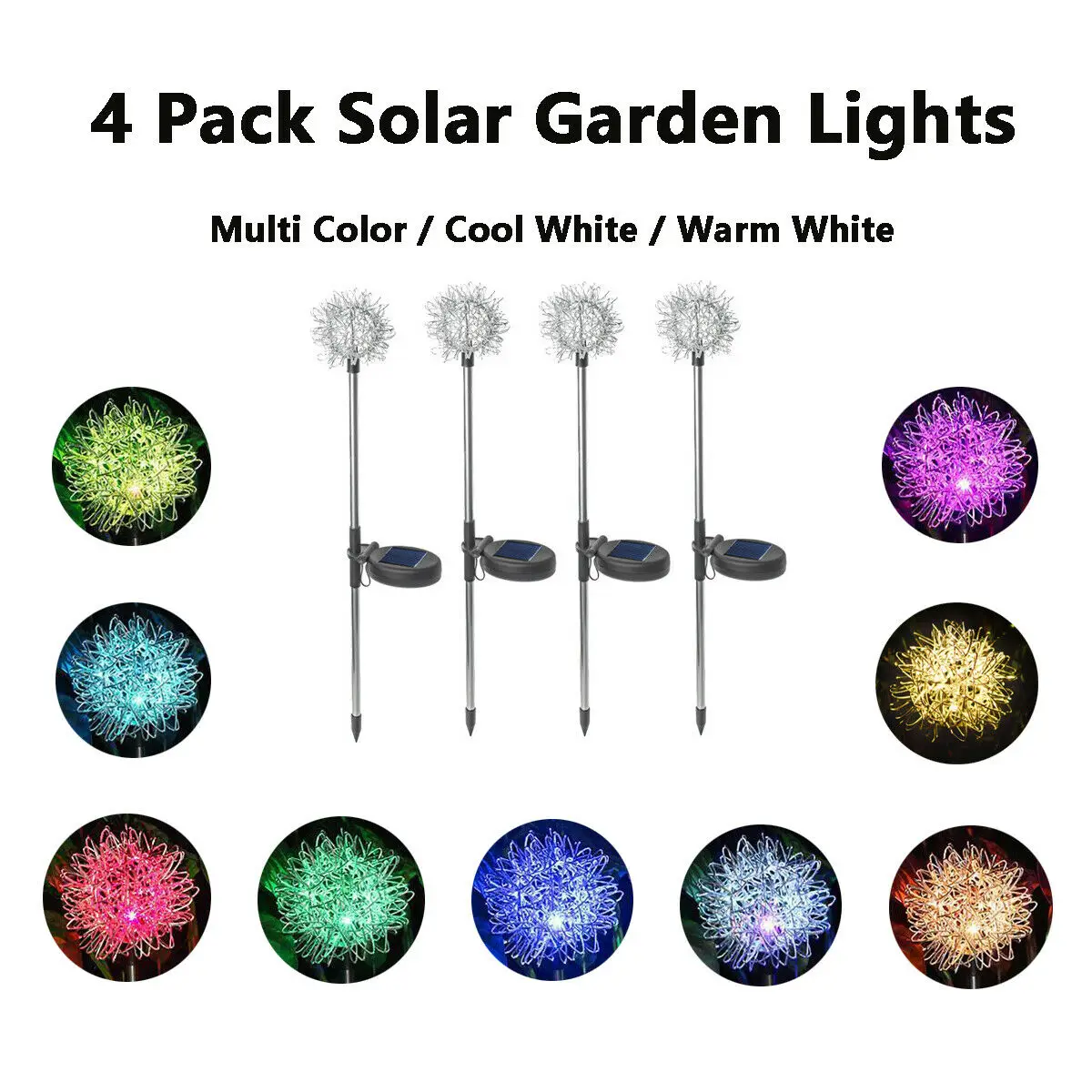 

4 шт. светодиодный солнечный свет цветок одуванчика огни производство Garden Stake лампы для наружного Патио на заднем дворе газон пейзаж Декор-м...
