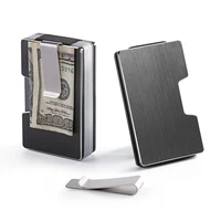 men aluminum alloy wallet fashion minimalist wallet rfid blocking slim cash credit card holder purse 8 7x5 4x0 8cm