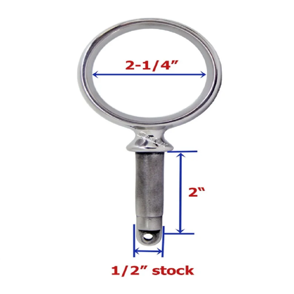 

Boat Kayak 316 Stainless Steel 2-1/4" Round Oarlock With 1/2" X 2" Shaft
