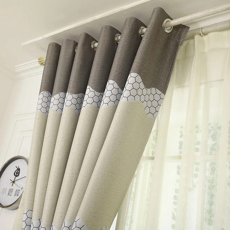 Современные Простые волнистые ПЕЧАТНЫЕ ЗАНАВЕСКИ на окна для спальни гостиной s