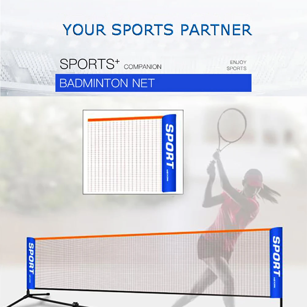 Portable Badminton Net Easy Setup Professional Standard Volleyball Net For Tennis Pickleball Training Indoor Outdoor Sports