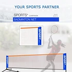 Портативная сеть для бадминтона Простая установка, профессиональная сетка Стандартный волейбольный для тренировок по теннису, пиклболу, занятий спортом в помещении и на улице