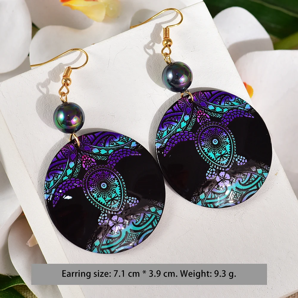 

Hawaiian Fashion Earrings Marshall New Designer Jewelry Earings Tortoise Acrylic Dangle Drop Wholesale Jewelrys for Women Gifts