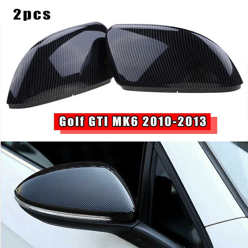 2X L/R Стильная крышка для зеркала заднего вида из углеродного волокна Накладка Golf