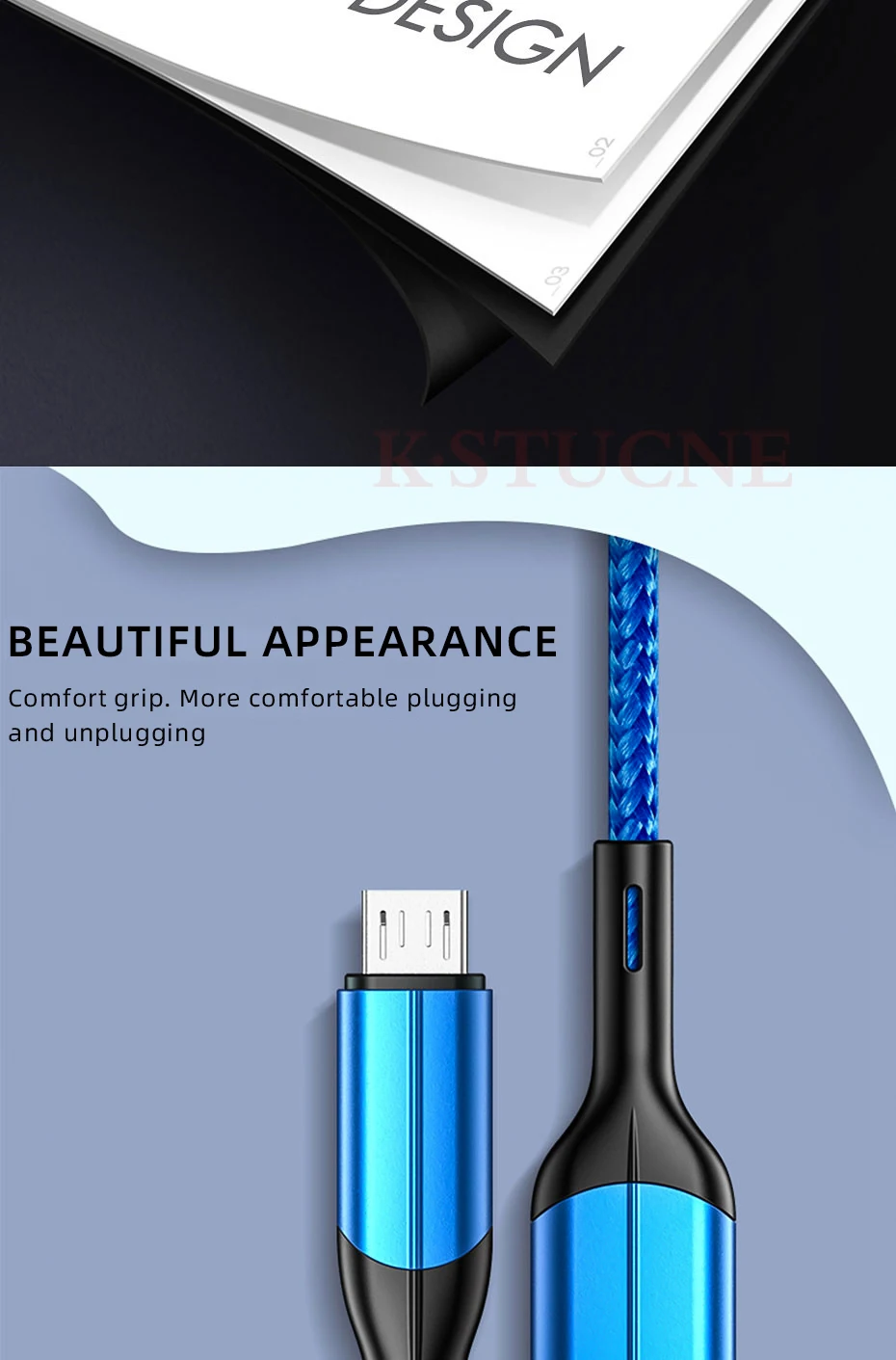 KSTUCNE Micro USB Cable 3A 3.0 Fast Charging Charger Micro usb Cable For Samsung S7 Xiaomi LG Android Mobile Phone Charger Cable