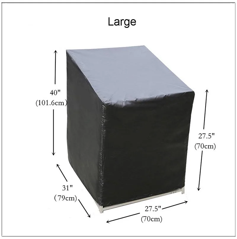 

Waterproof Patio Chair Cover Dustproof Yard Balcony Garden Seat Cover Outdoor Rain Dust Covers Solid Color Chair Storage Bag