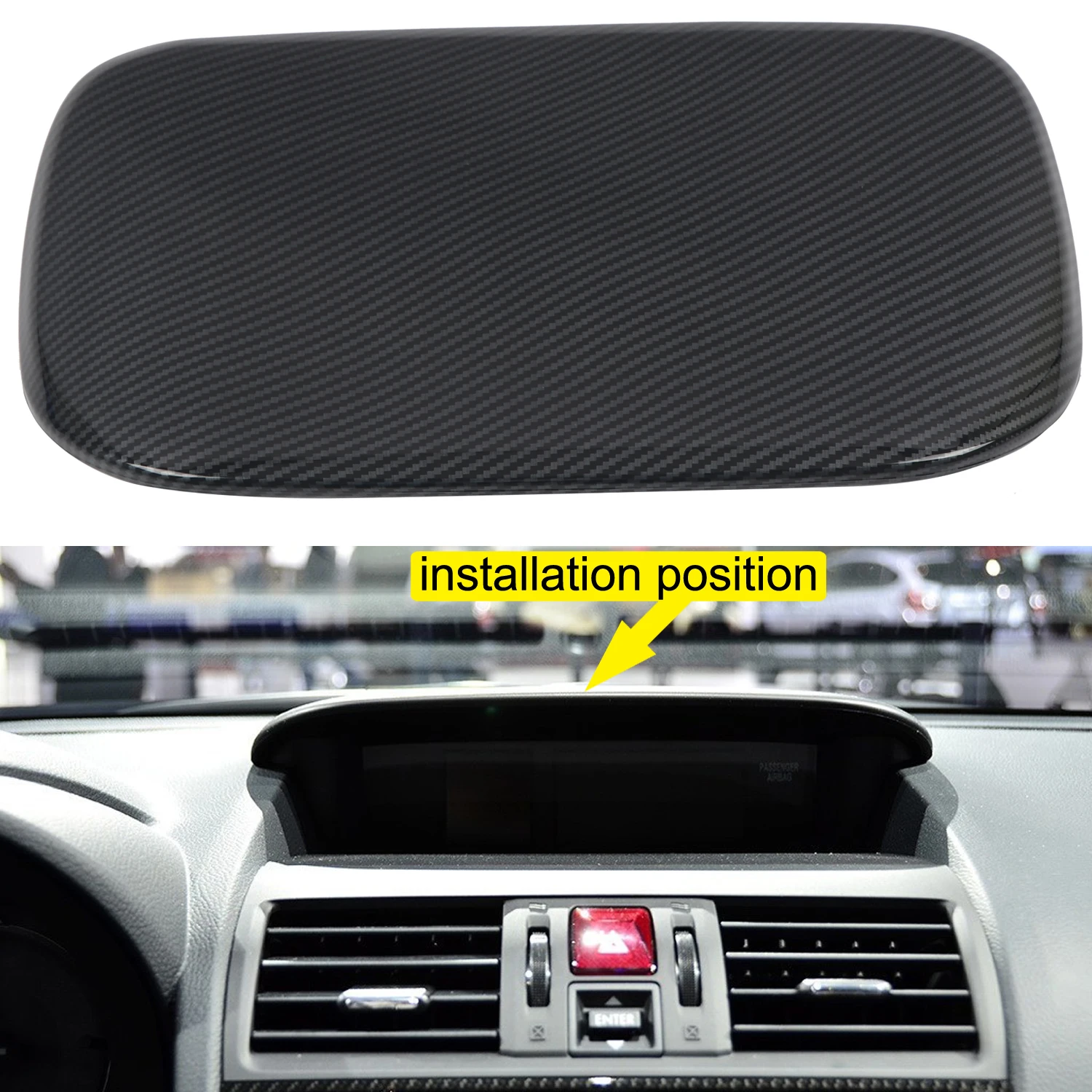 Car Accessories for Subaru WRX / WRX STI 2015 2016 2017 Carbon Fiber Printed Interior Console Dashboard Panel Cover Trim