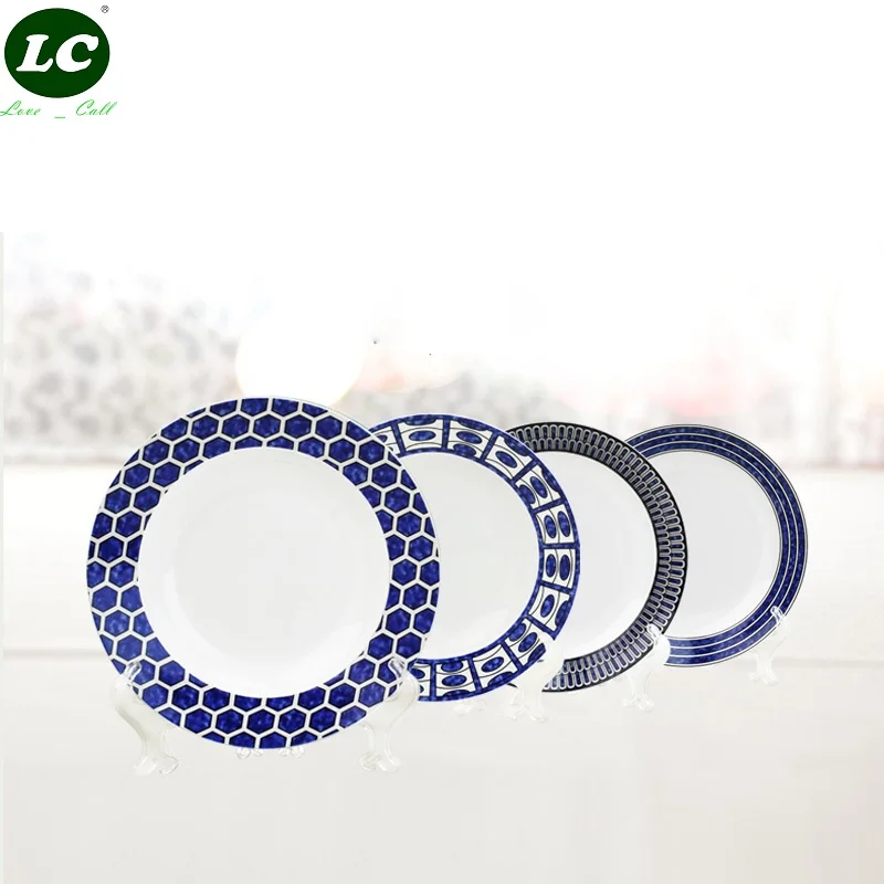 Столовые тарелки столовые приборы высококачественный набор тарелок синий