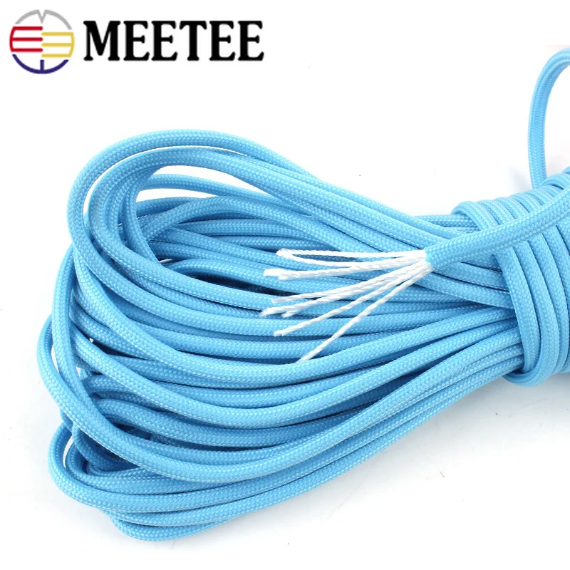 Веревочные шнуры для зонта 20 метров 4 мм улицы светящиеся паракорды 9 ядер