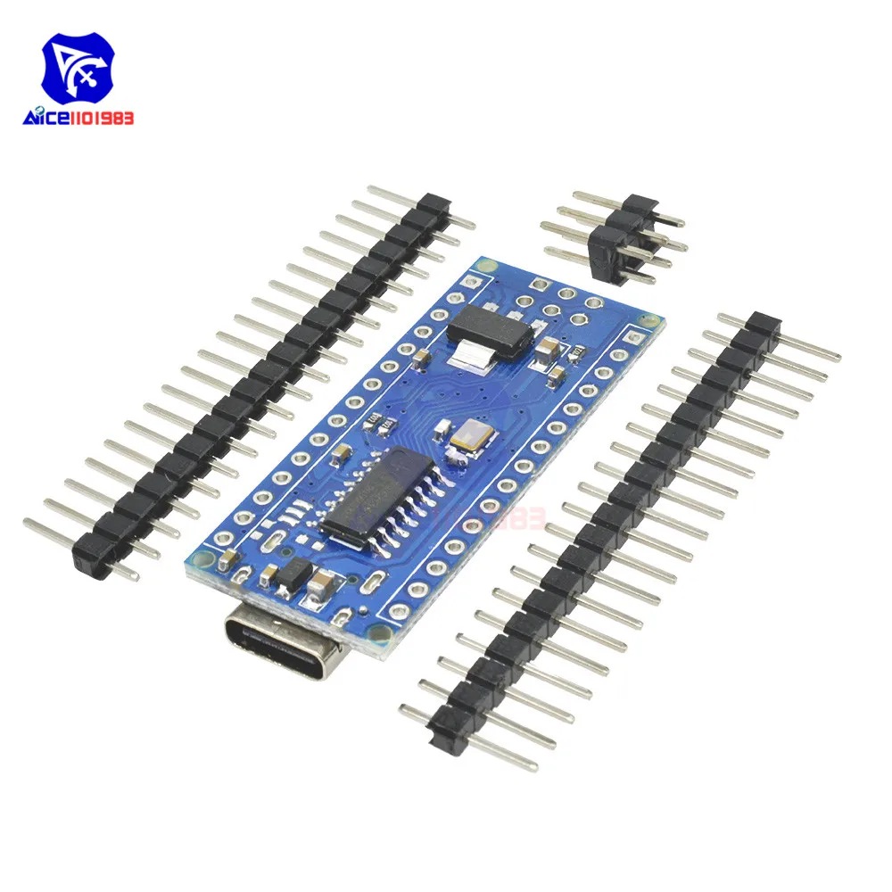 Адаптер diymore Type-C CH340 Nano V3.0 ATMEGA328P-MU ATMEGA328 макетная плата модуля микроконтроллера