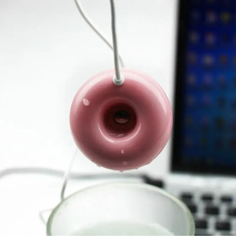 Pink donut humidifier usb office desktop mini portable creative air purifier | Бытовая техника