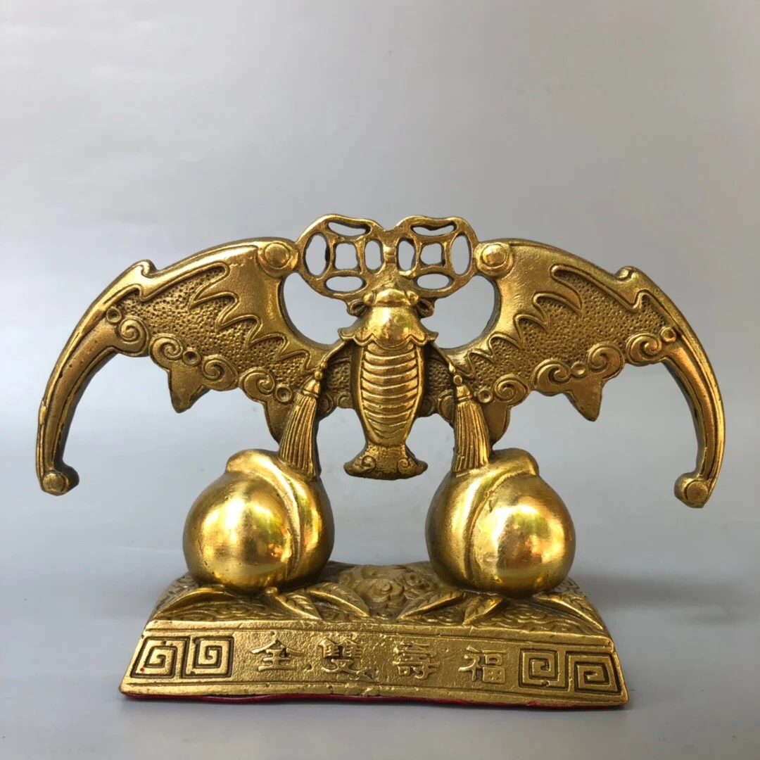 

Pure copper Wufu door ornament pendant, bat, Feng Shui decorative gifts for home porch shops