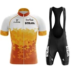 Трикотажный комплект для велоспорта STRAVA 2022, униформа для горного велосипеда, быстросохнущая велосипедная одежда, мужская спортивная веломайка