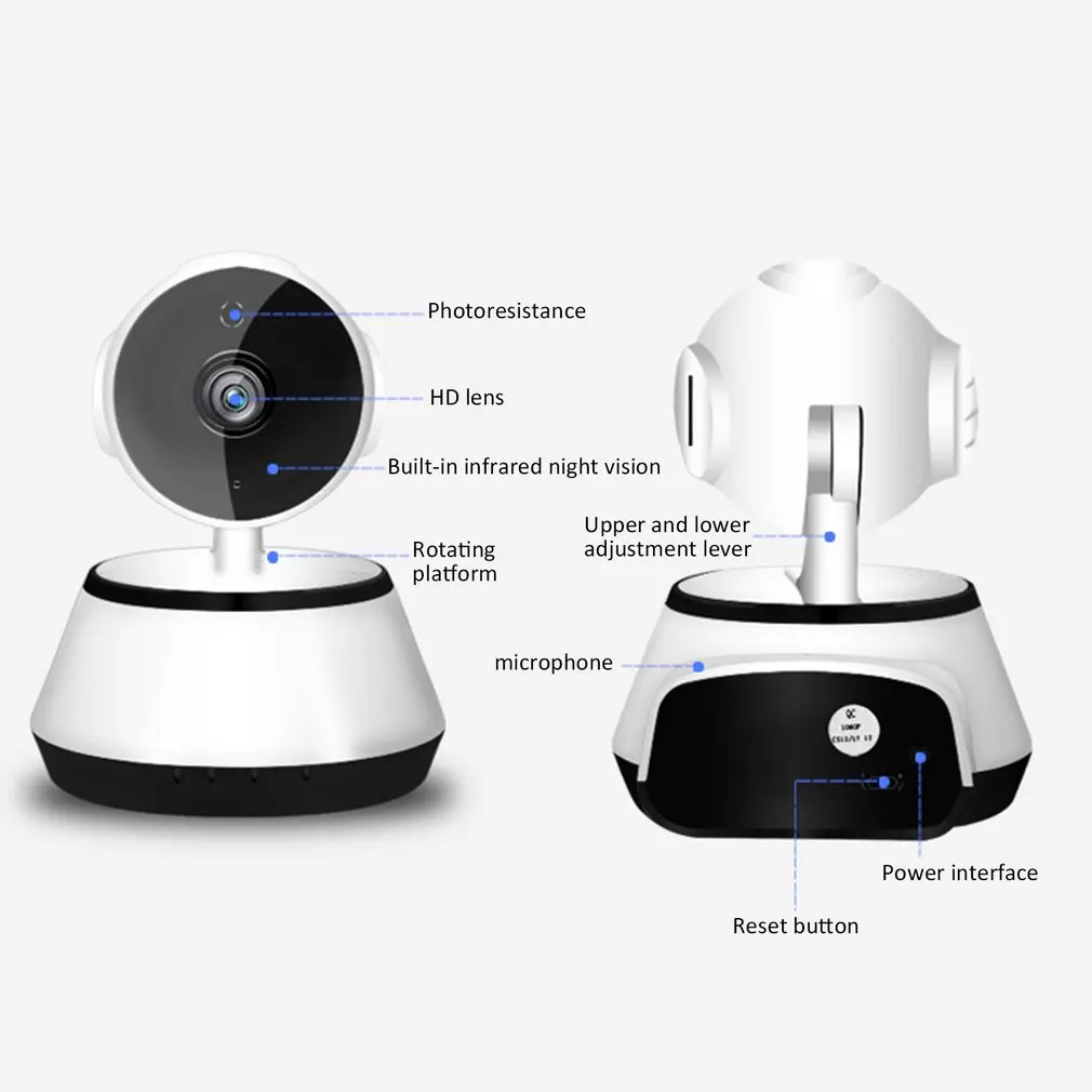 Домашняя безопасность V380 2 1 мм объектив 720P беспроводной мини wifi ночного видения Смарт IP камера наблюдения