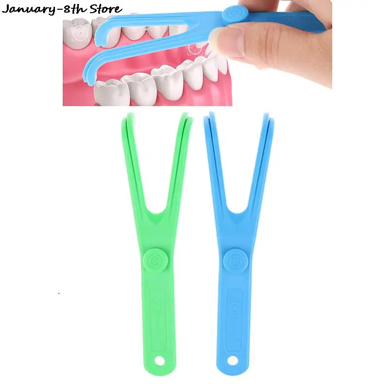 

1PC Dental Floss Holder Aid Oral Hygiene Toothpicks Holder For Teeth Care Interdental Teeth Cleaning Tools