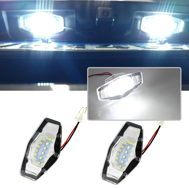 

2 Pcs 12V LED No Error Canbus Car License Number Plate Light Lamp For Honda Odyssey Accord Civic 7 8 9 City MR-V MRV Pilot Luces