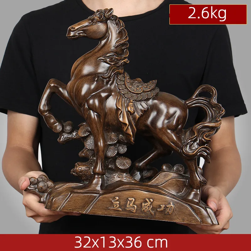 Статуя счастливая лошадь в китайском стиле статуя из смолы украшения для дома