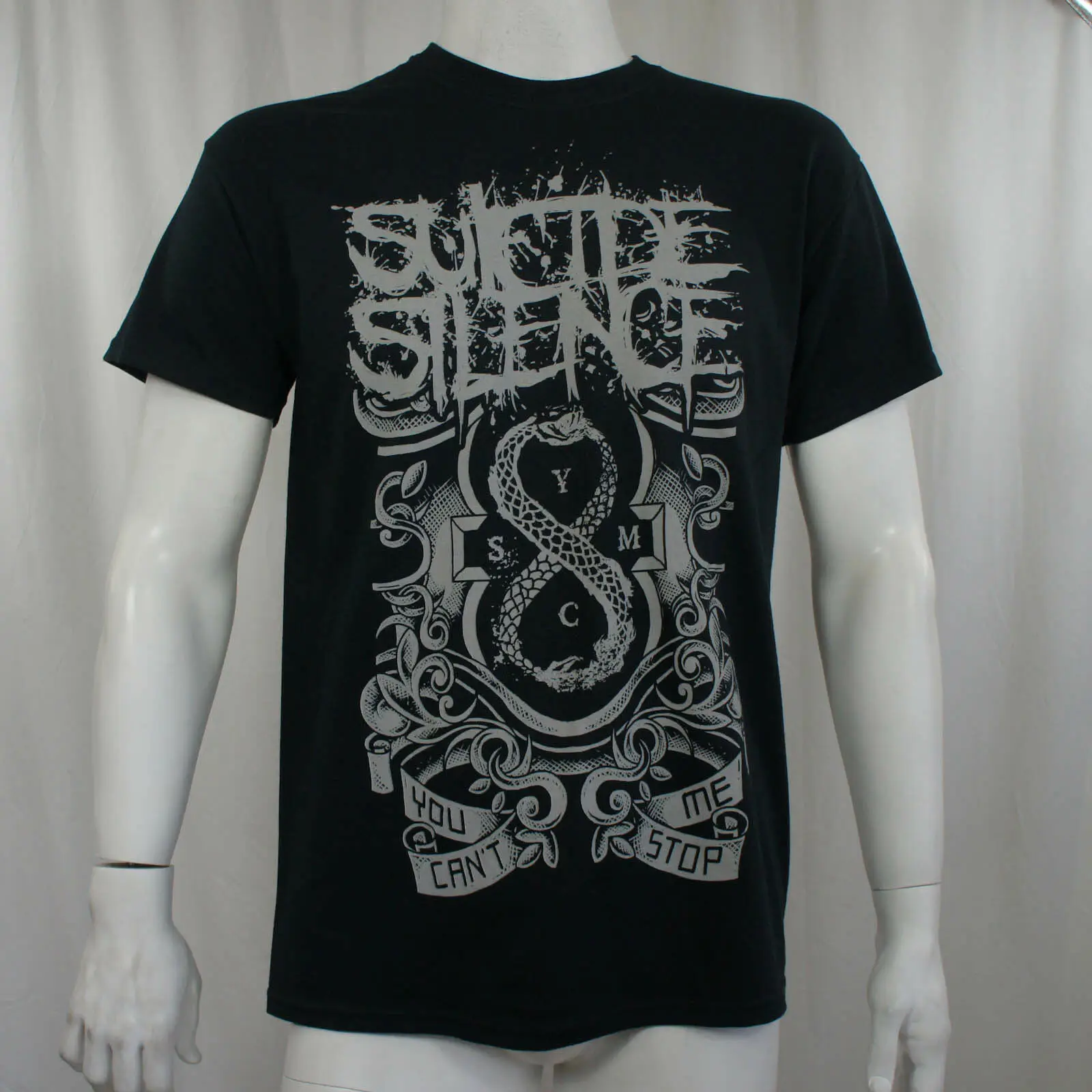 Аутентичная футболка со змеиным логотипом SUICIDE SILENCE You Can't Stop Me Размеры s m l xl