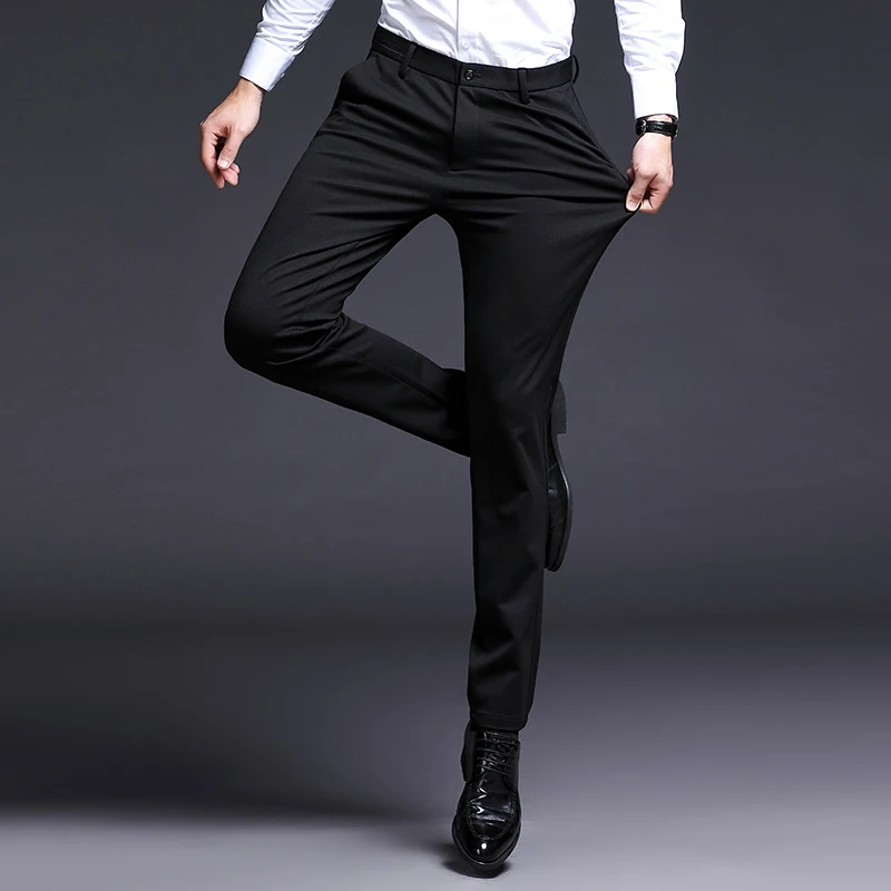 Модные мужские брюки WOLF ZONE 2020 брендовые классические деловые повседневные