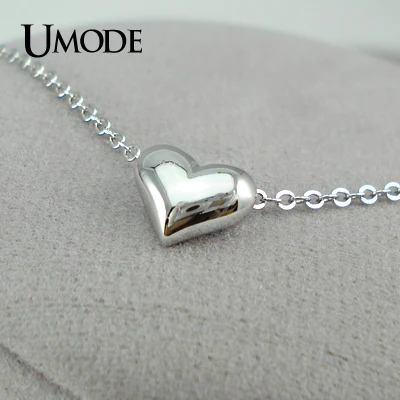 UMODE Новинка 2015 Ожерелье с отполированной подвеской позолоченное белым золотом в